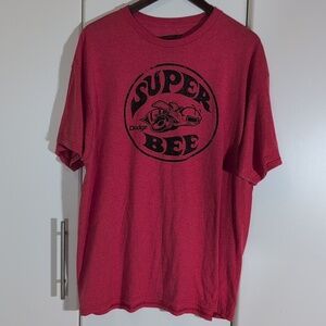 Dodge Men's Red Super Bee Car Crew Cotton Graphic T-Shirt Size XL